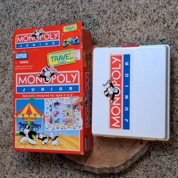 1994 MONOPOLY Junior Travel Game - KB Toys Store Bought EUC 90s Collector - Picture 6 of 12